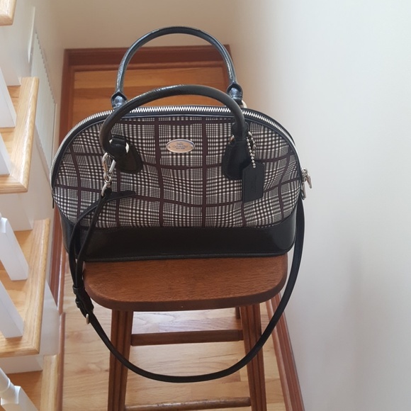 Coach Handbags - Coach Peyton Glen Vinyl Plaid Satchel Purse